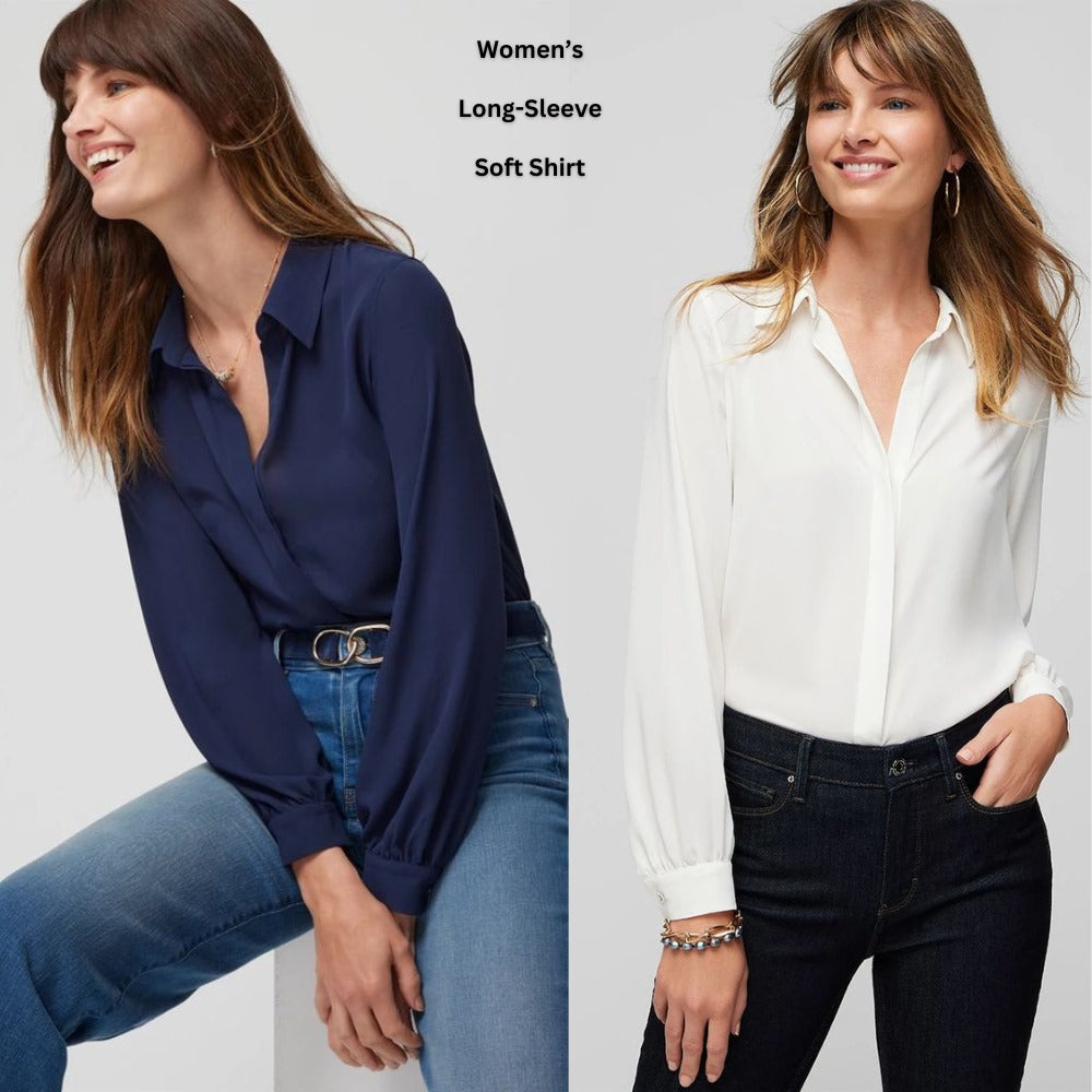 Kemeja Wanita Lengan Panjang Chiffon (WHBM03 LONGSLV SOFT SH)