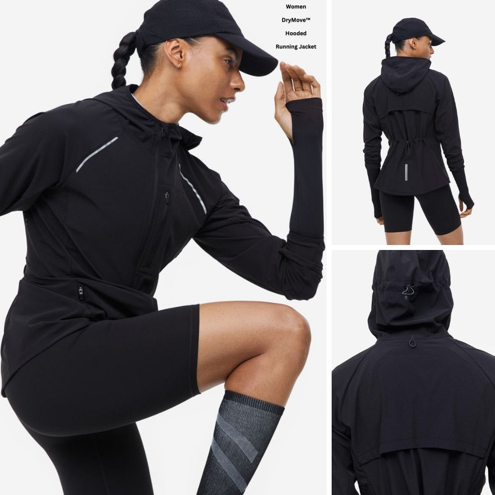 Jacket Olahraga Wanita Waterrepellent (HMJ554 DRYMOVE RUN JACKET)