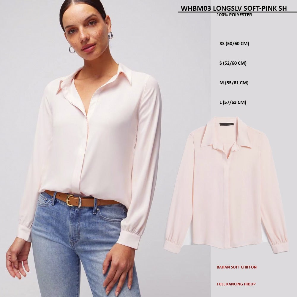 Kemeja Wanita Lengan Panjang Chiffon (WHBM03 LONGSLV SOFT SH)
