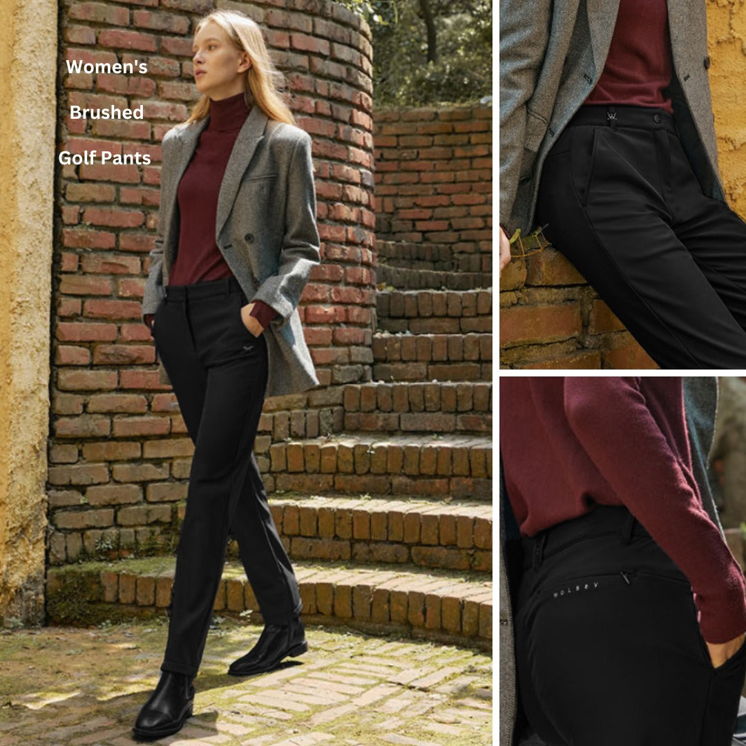Celana Panjang Wanita Waterproof & Windproof (WSY01 BRUSHED GOLF-BLACK PANT)
