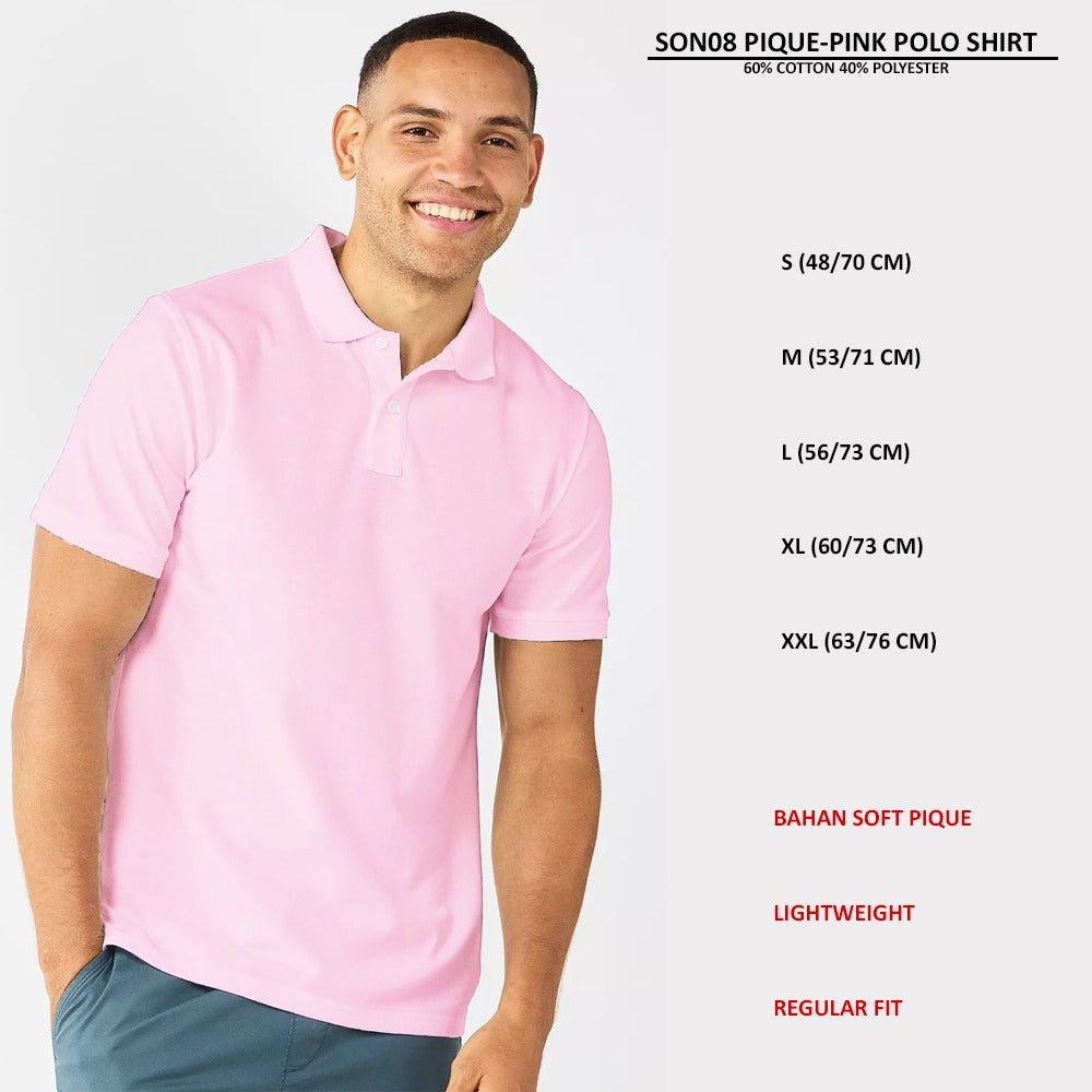 Atasan Kaos Polo Pria Lengan Pendek (SON08 PIQUE POLO SHIRT)