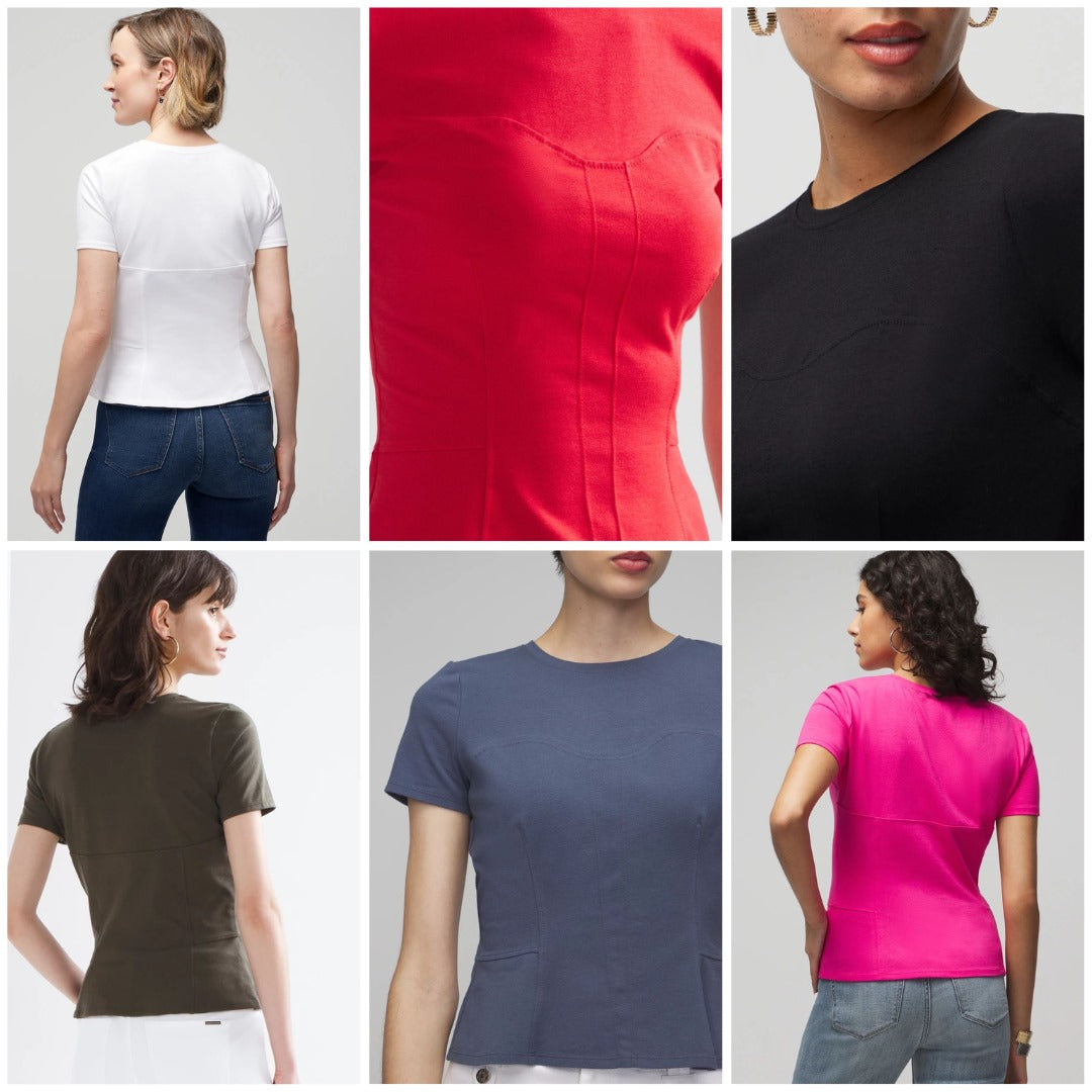 Atasan Kaos Wanita Lengan Pendek (WHBM06 SEAMED PEPLUM TEE)