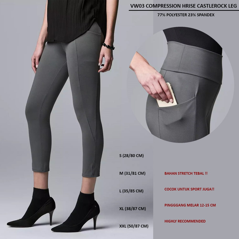 Celana Panjang Jogger Wanita (VW03 COMPRESSION HRISE LEGGING)