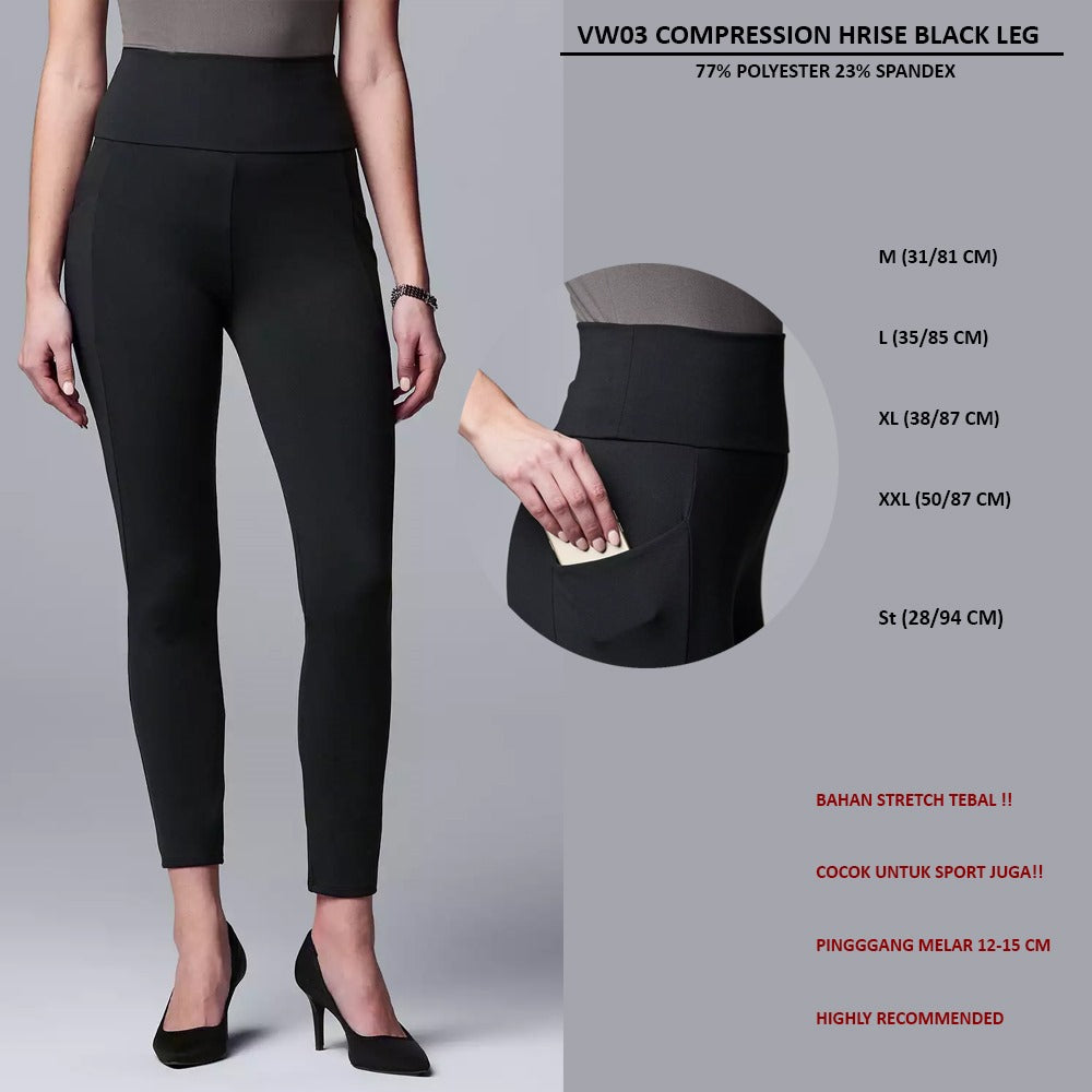 Celana Panjang Jogger Wanita (VW03 COMPRESSION HRISE LEGGING)