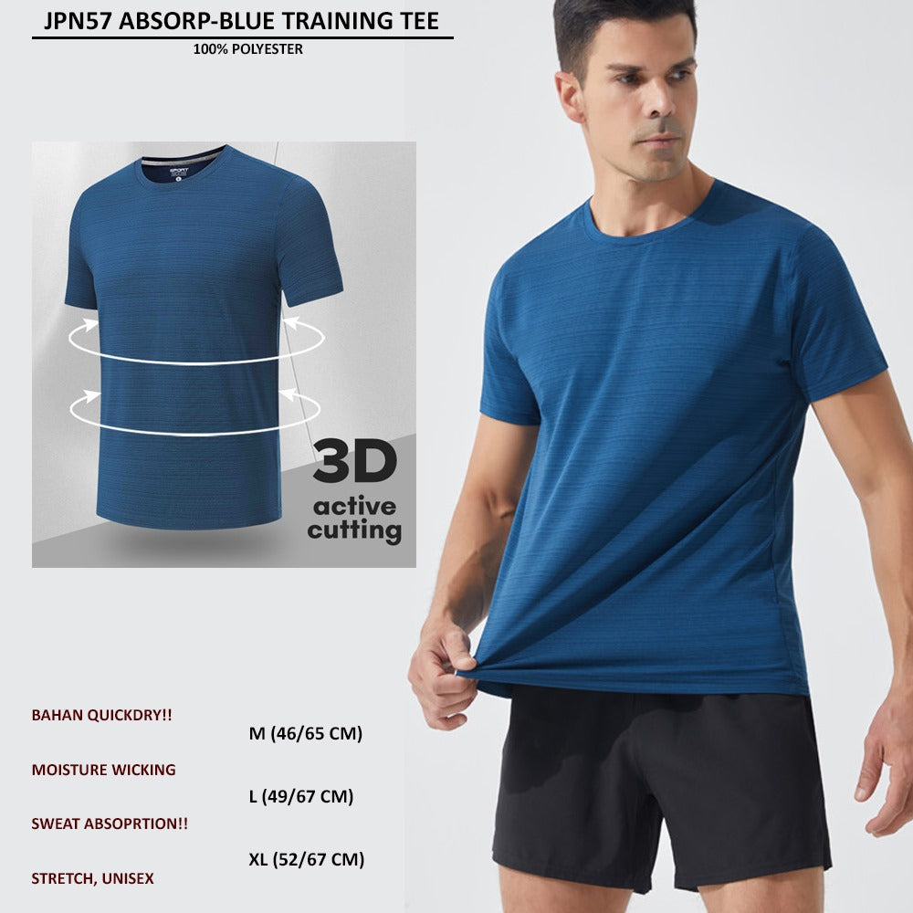 Kaos Olahraga Pria Lengan Pendek (JPN57 ABSORP TRAINING TOP)