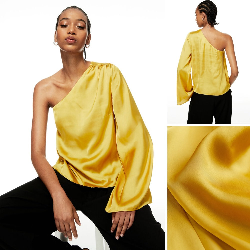 Atasan Blouse Wanita Oneshoulder Satin (HMB555 ONE SATIN BL)