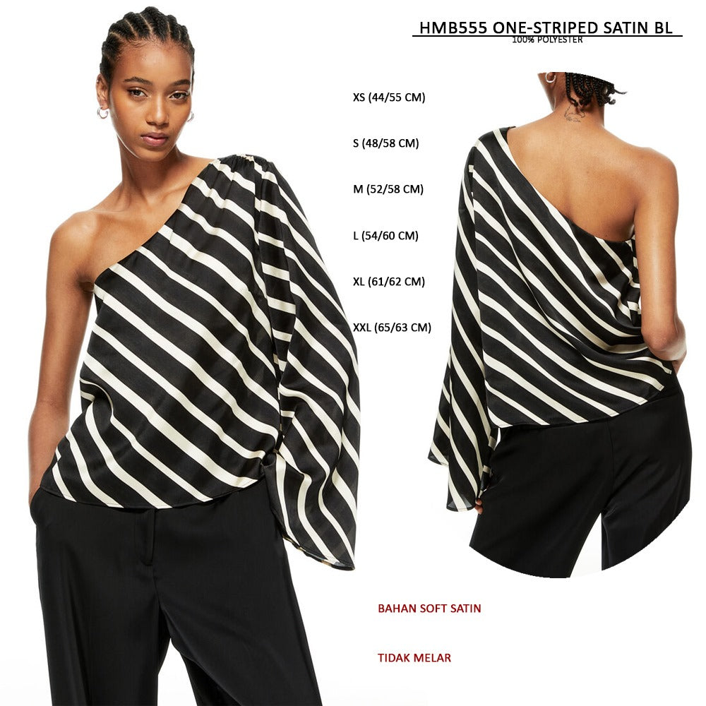 Atasan Blouse Wanita Oneshoulder Satin (HMB555 ONE SATIN BL)