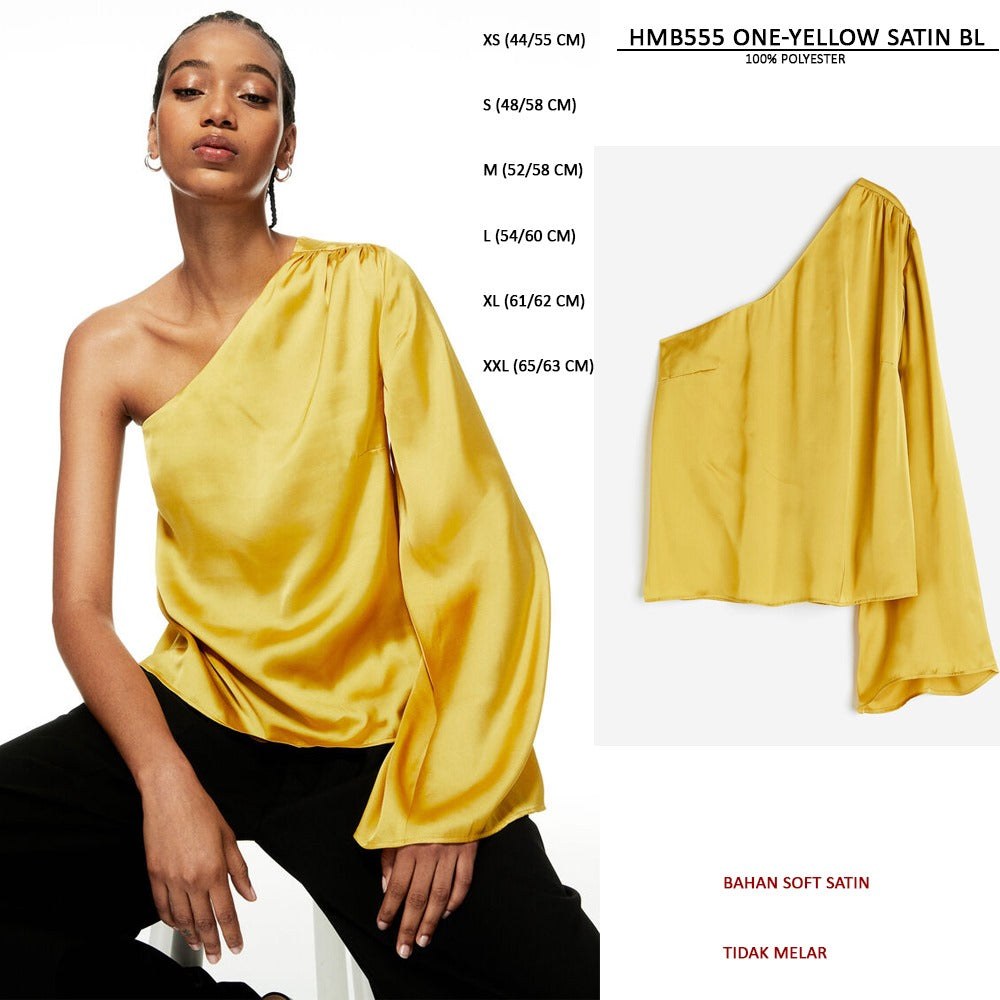 Atasan Blouse Wanita Oneshoulder Satin (HMB555 ONE SATIN BL)
