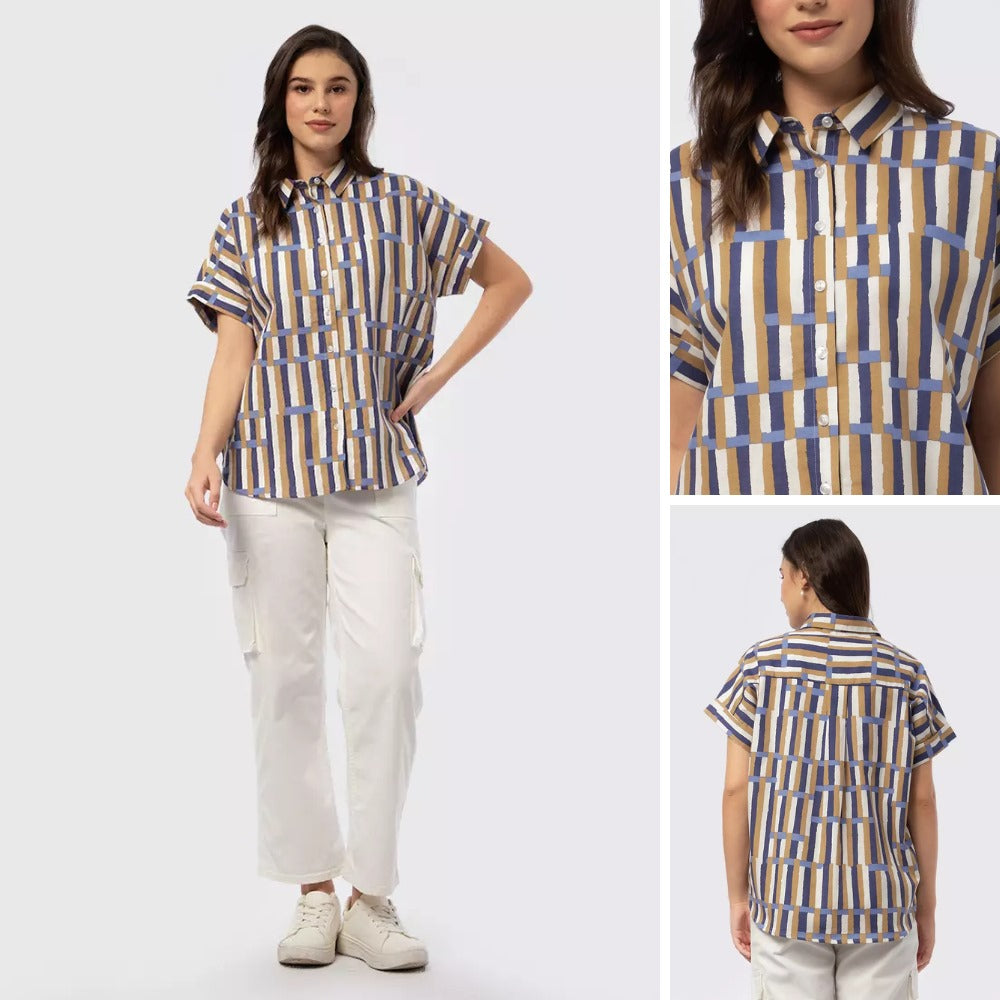 Kemeja Wanita Lengan Pendek Soft Linen (ETC03 SHORTSLV SHIRT)