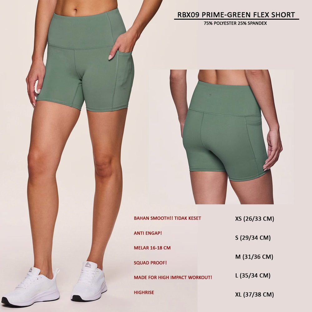 Celana Pendek Olahraga Wanita Highrise (RBX09 PRIME FLEX SHORT)