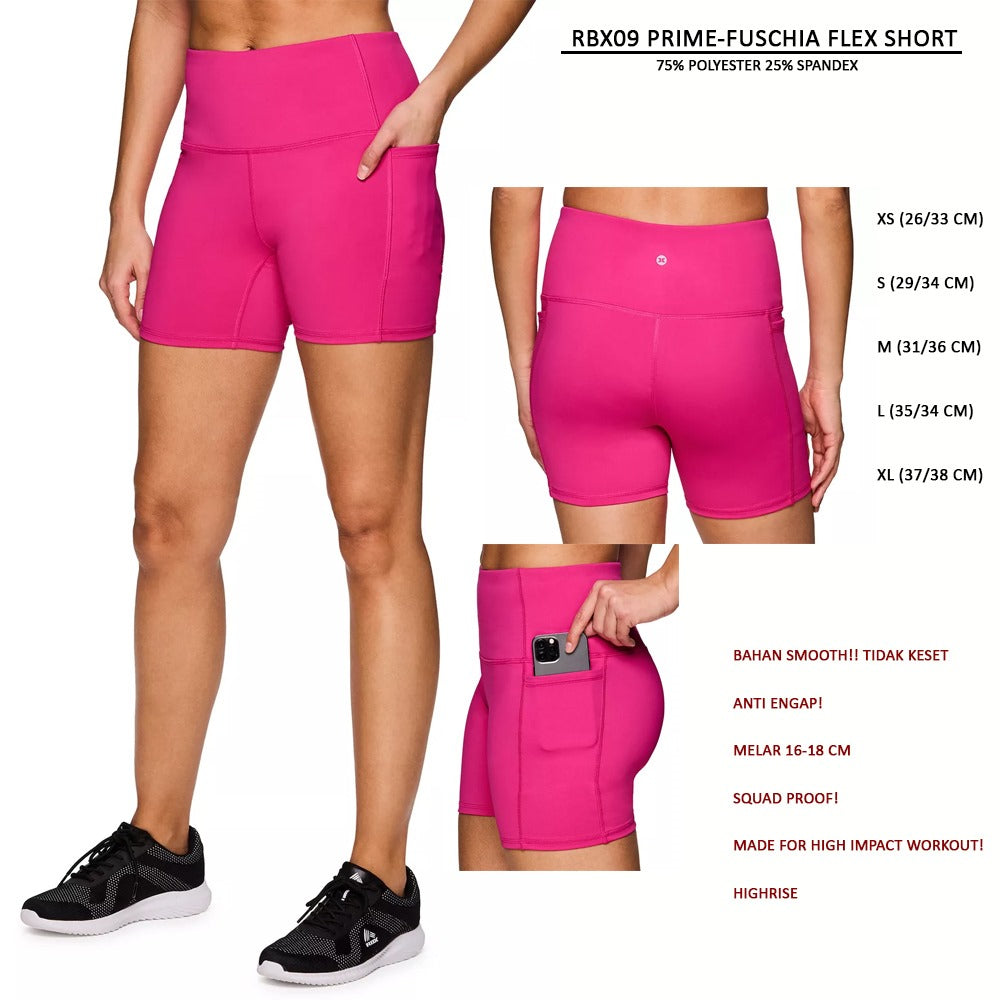 Celana Pendek Olahraga Wanita Highrise (RBX09 PRIME FLEX SHORT)