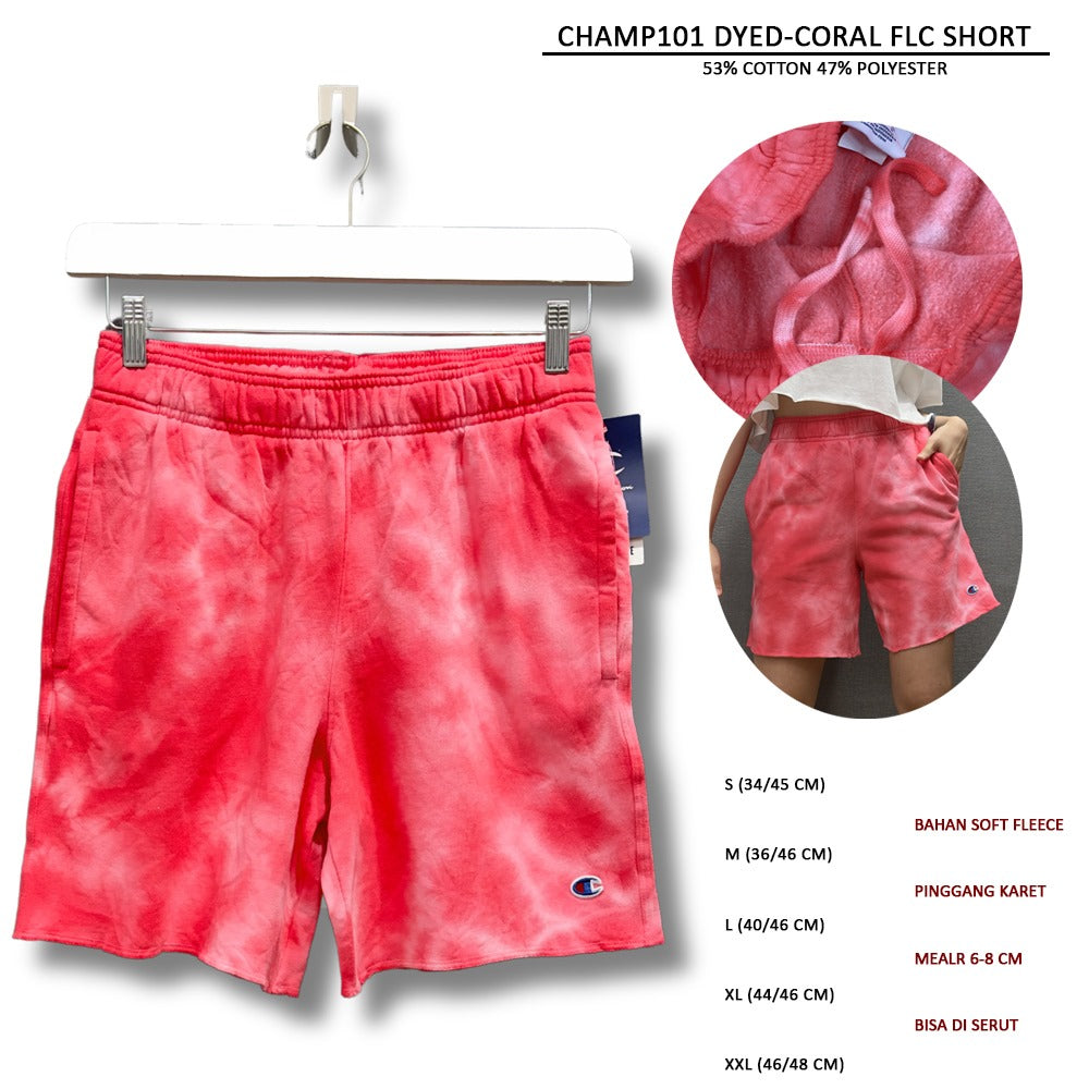 Celana Pendek Pria Soft Fleece (CHAMP101 DYED-CORAL FLC SHORT)
