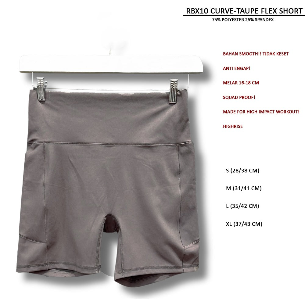 Celana Pendek Olahraga Wanita Highrise (RBX10 CURVE FLEX sHORT)