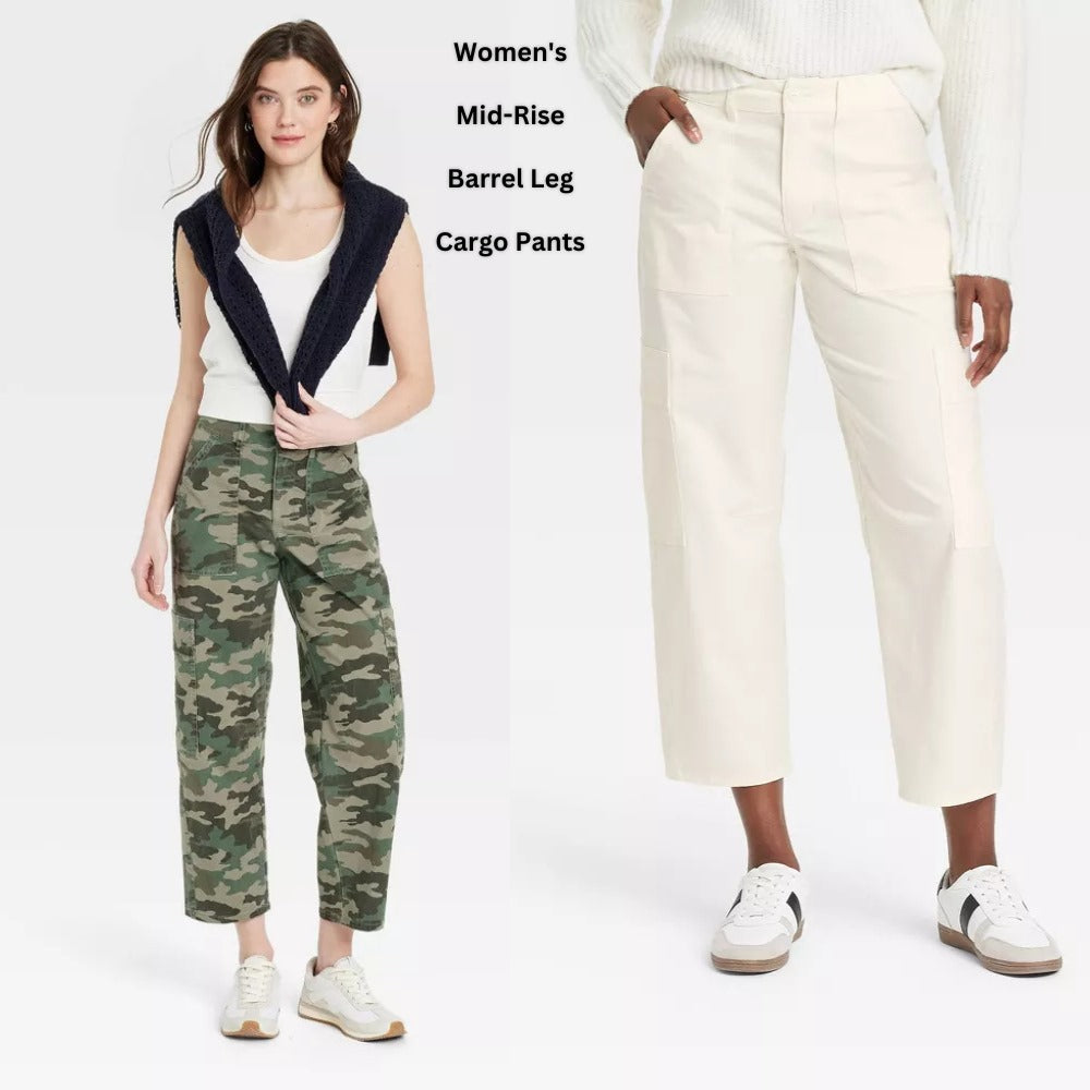 Celana Panjang Cargo Wanita Soft Twill (UNT23 BARREL CARGO PANT)