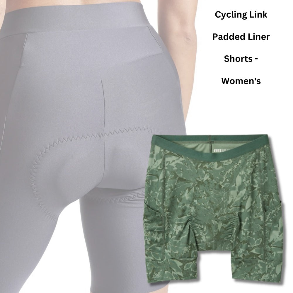 Celana Pendek Olahraga Wanita Stretch (REI01 LINKPADDED LINER ARMY)