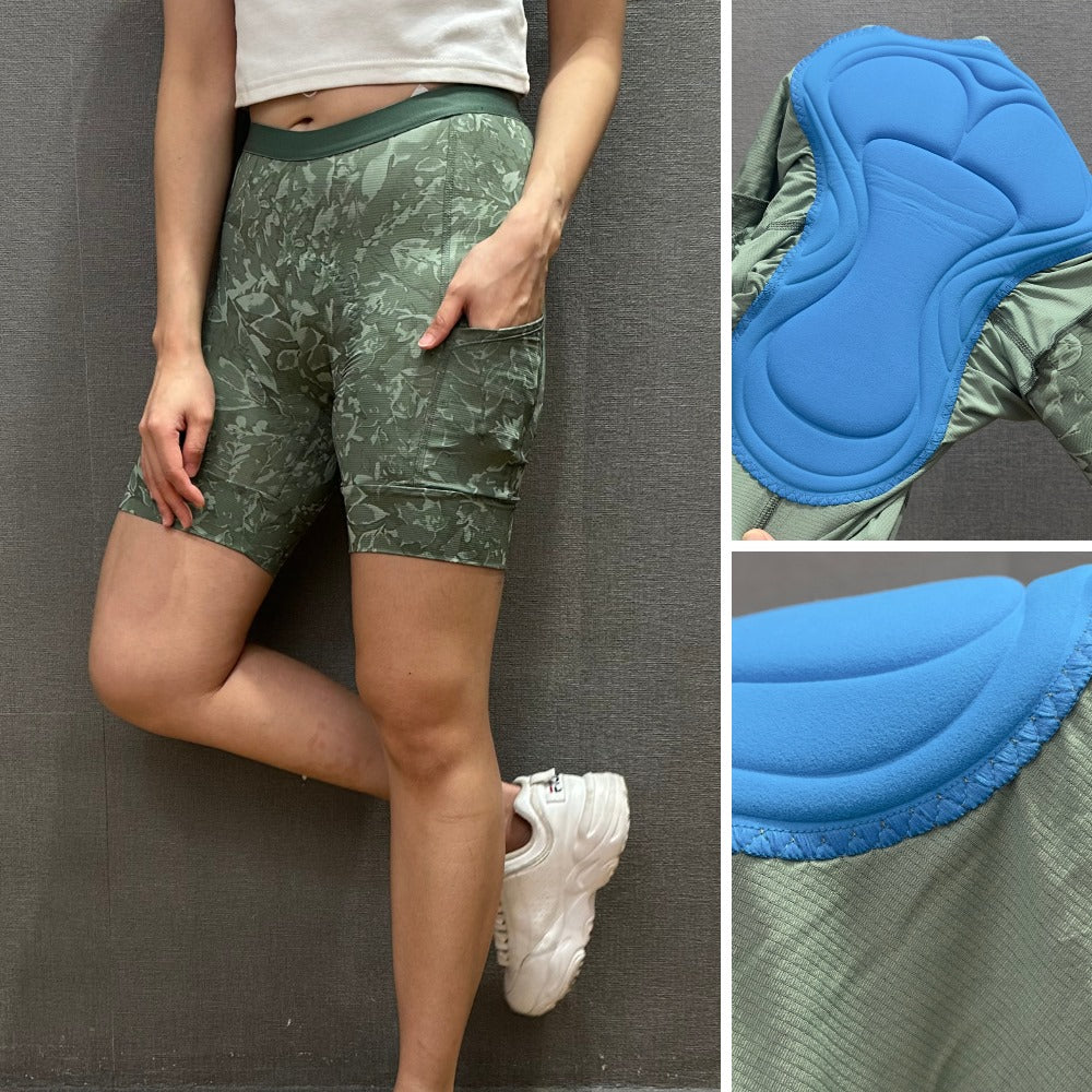 Celana Pendek Olahraga Wanita Stretch (REI01 LINKPADDED LINER ARMY)