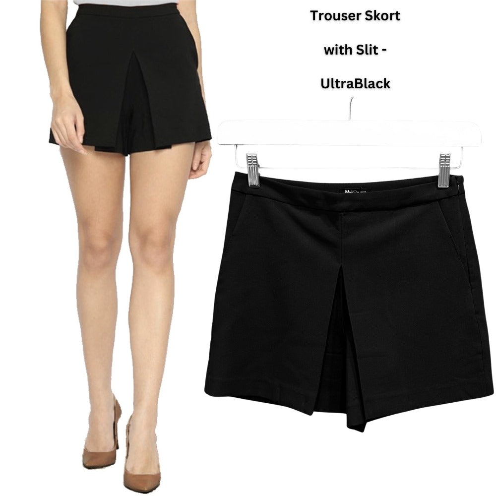 Celana Pendek Rok Wanita Stretch (MSQ01 FLARE BLACK SKORT)