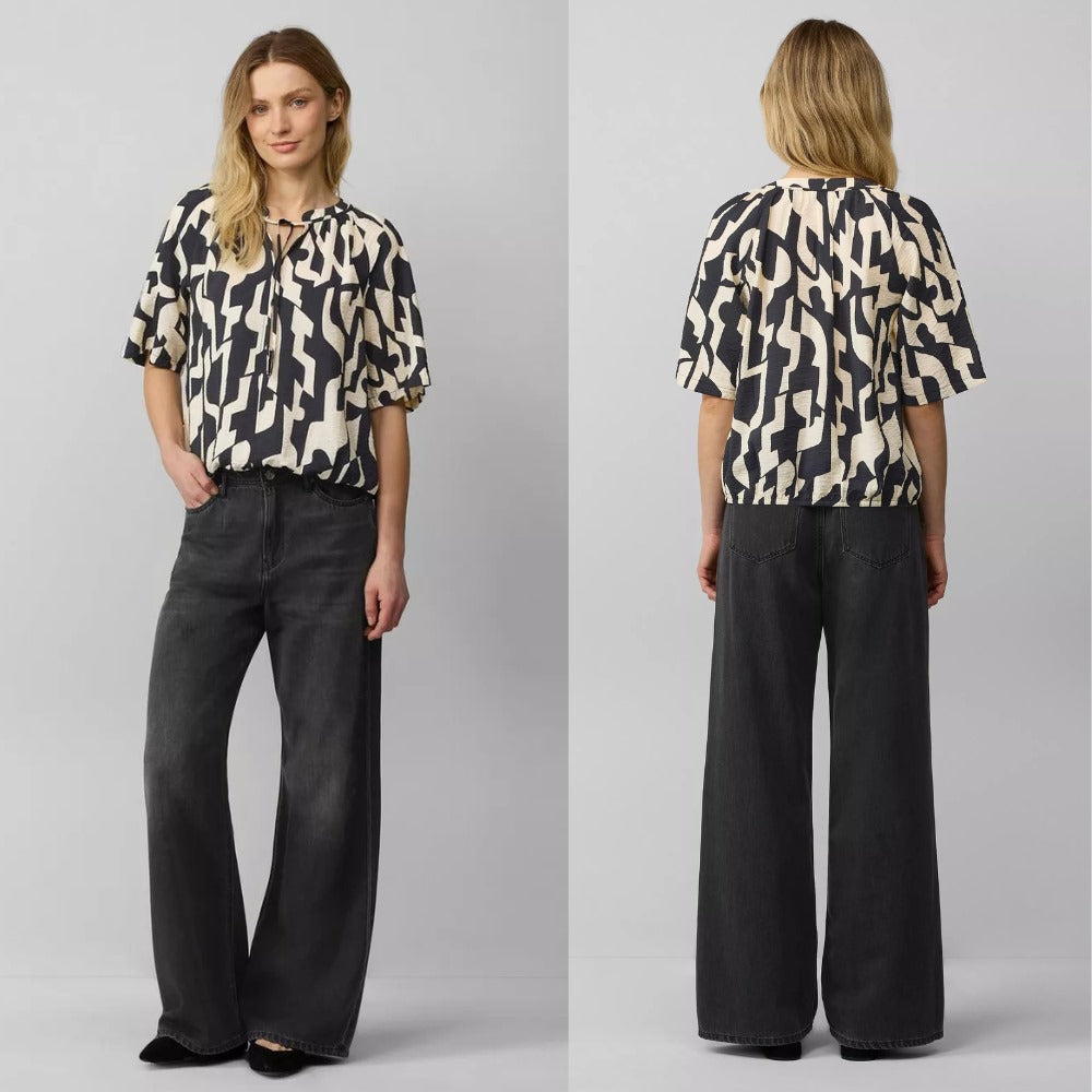 Blouse Wanita Lengan Pendek (SLVR52 HALF ALLPRINT BLOUSE)