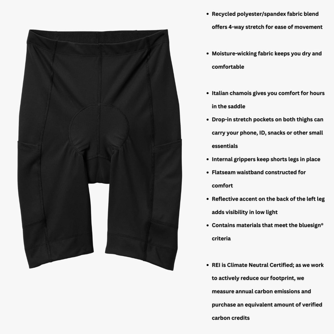 Celana Pendek Olahraga Pria Stretch (REI02 JUNCTION BLACK BIKE)