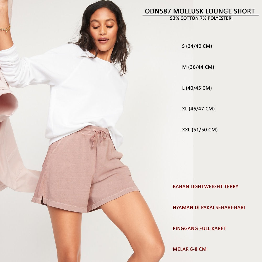 Celana Pendek Wanita Lightwight Terry (ODN587 LOUNGE SHORT)