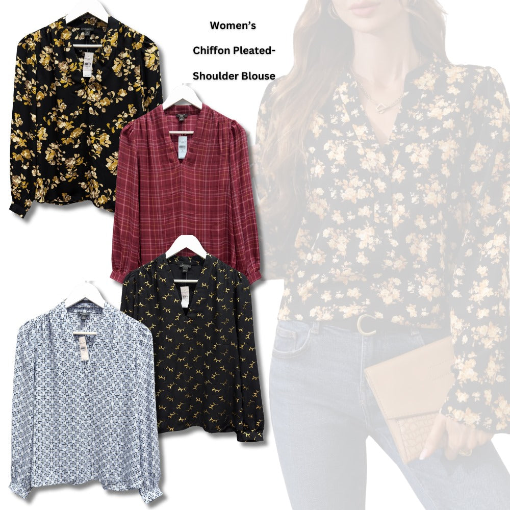 Atasan Blouse Wanita Lengan Panjang (LOFT161 POPOVER BLOUSE)