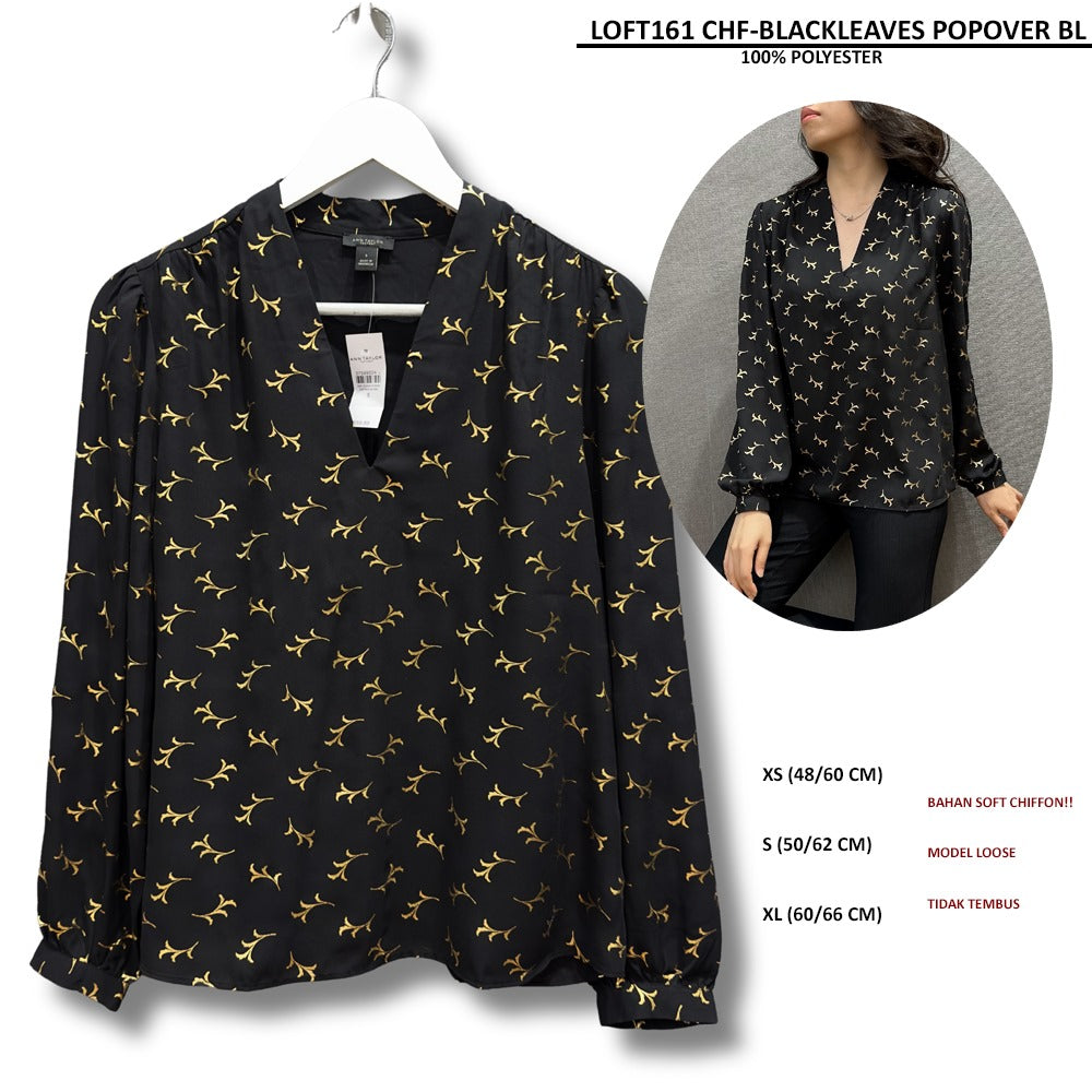Atasan Blouse Wanita Lengan Panjang (LOFT161 POPOVER BLOUSE)