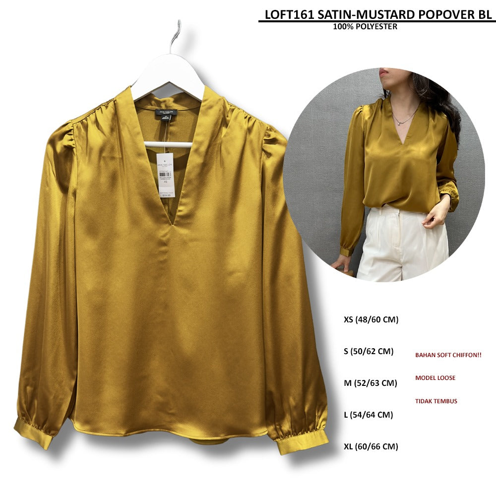 Atasan Blouse Wanita Lengan Panjang (LOFT161 POPOVER BLOUSE)