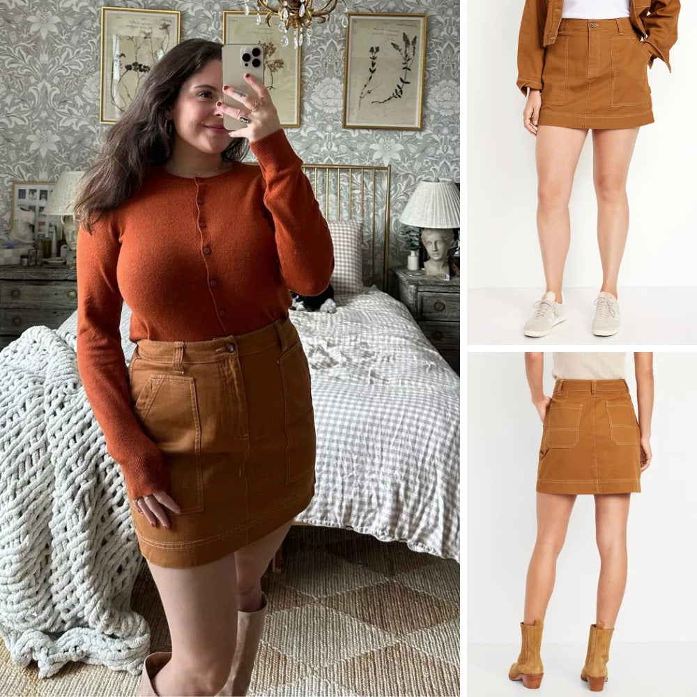 Rok Mini Denim Wanita Highwaist (ODN630 UTILITY MINI SKIRT)