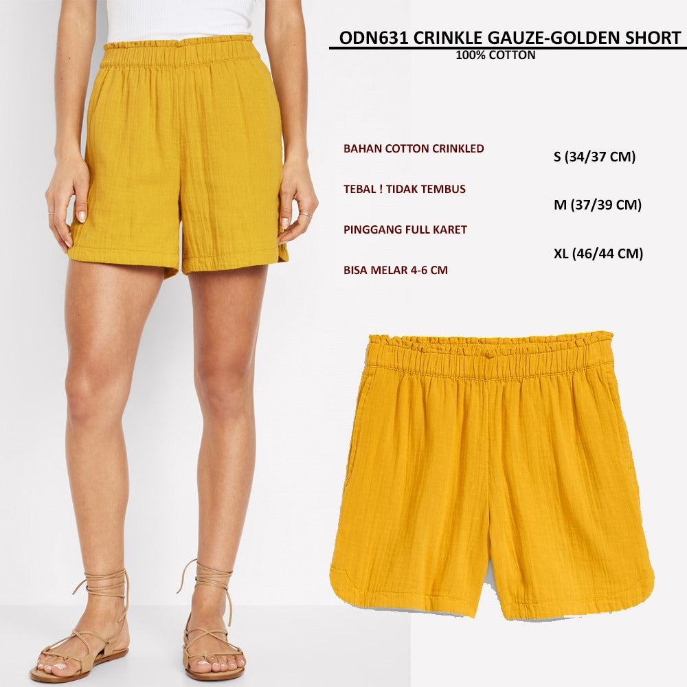 Celana Pendek Wanita Cotton Crinkle (ODN631 CRINKLE GAUZE SHORT)