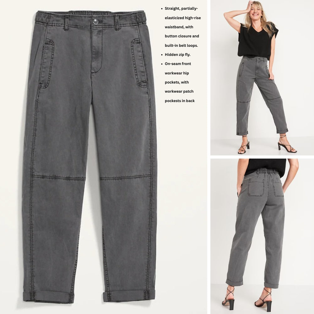 Celana Panjang Wanita Twill Chino Highwaist (ODN633 SLOUCHY PANTS)