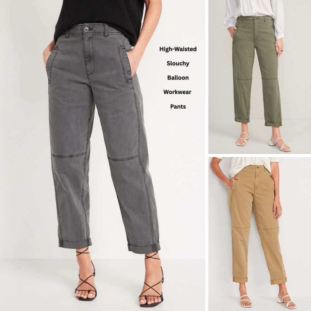 Celana Panjang Wanita Twill Chino Highwaist (ODN633 SLOUCHY PANTS)