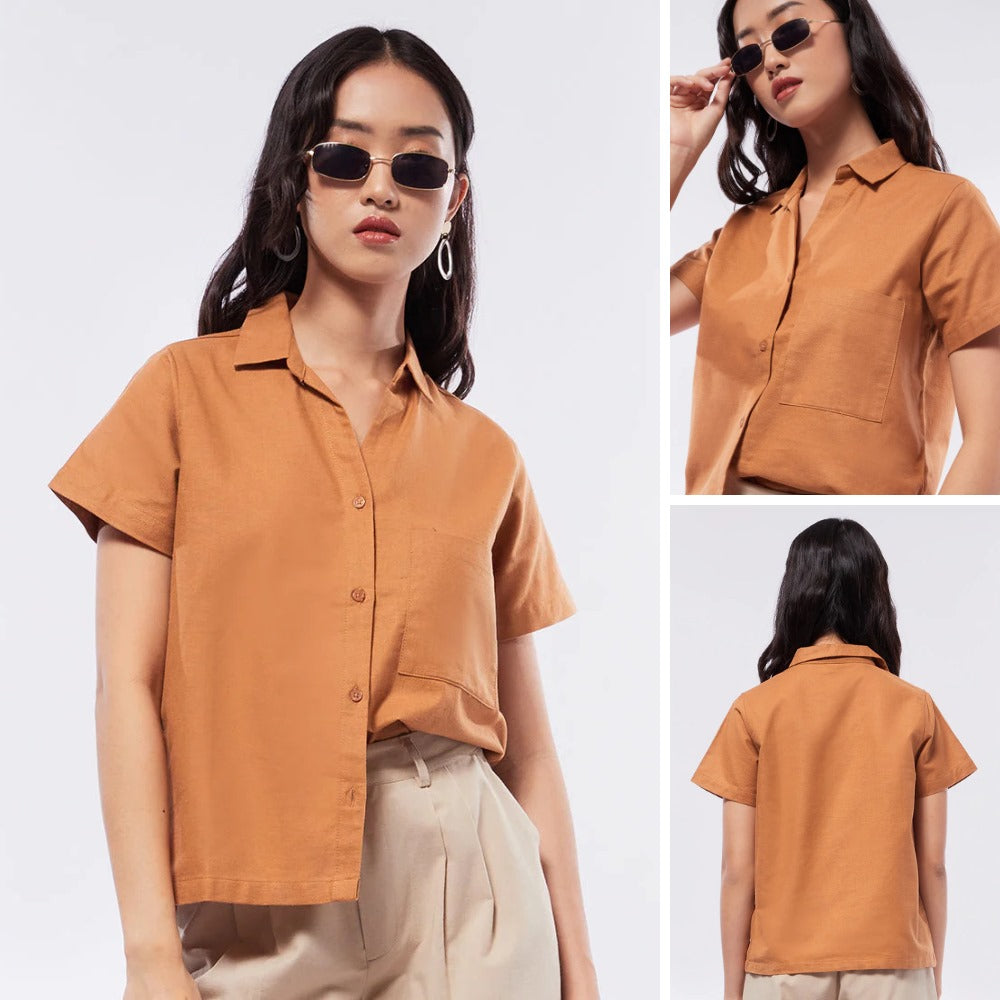 Atasan Blouse Wanita Lengan Pendek (CL05 VEE SHORTSLV BL)