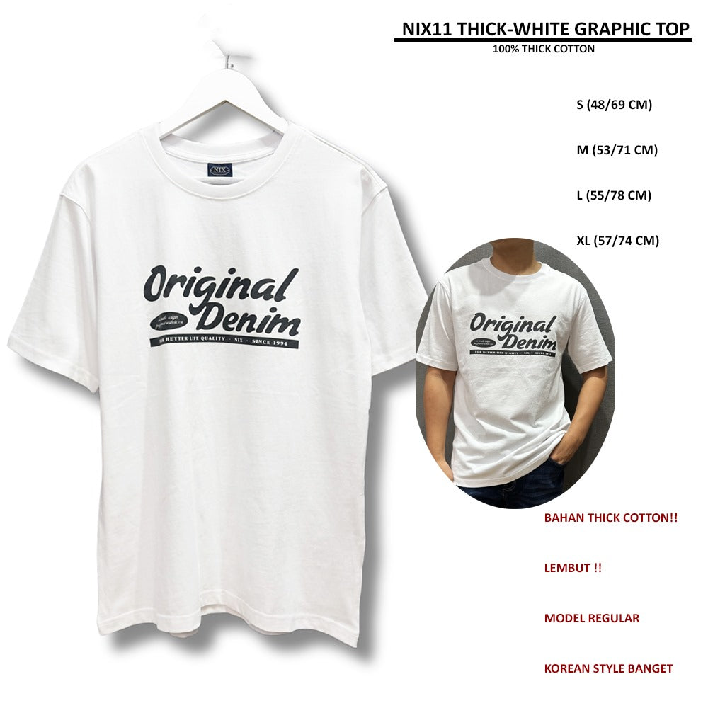 Kaos Pria Lengan Pendek Thick Cotton (NIX11 THICK GRAPHIC TOP)