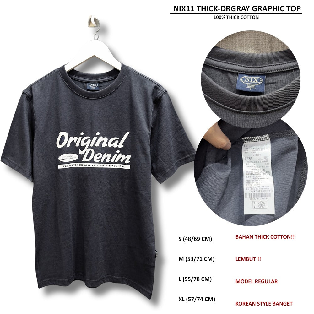Kaos Pria Lengan Pendek Thick Cotton (NIX11 THICK GRAPHIC TOP)