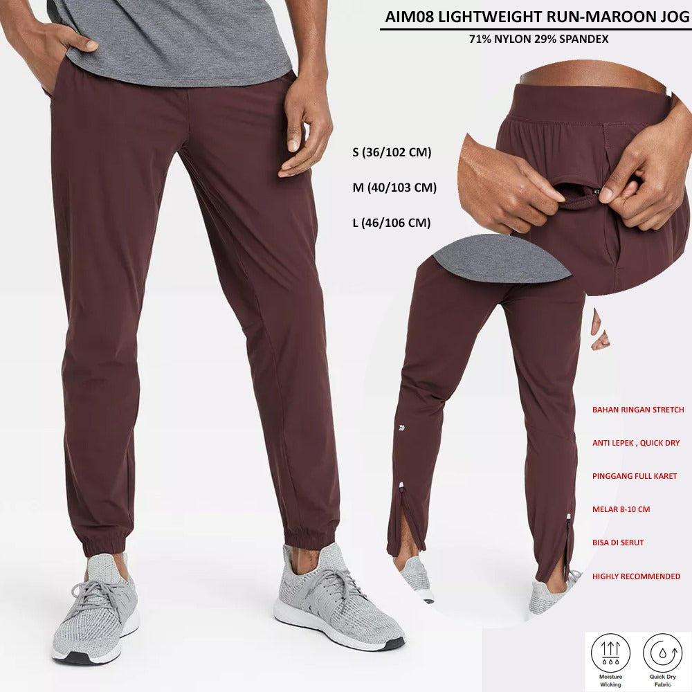 Celana Panjang Jogger Olahraga Pria Strecht Quick Dry (AIM08 LIGHTWEIGHT JOG)