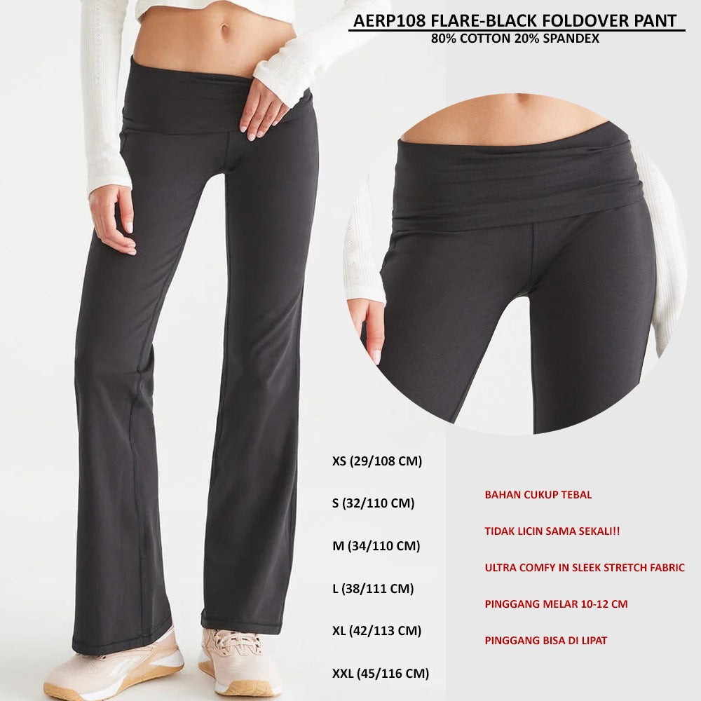 Celana Panjang Wanita Bootcut (AERP108 FLARE FOLDOVER PANT)