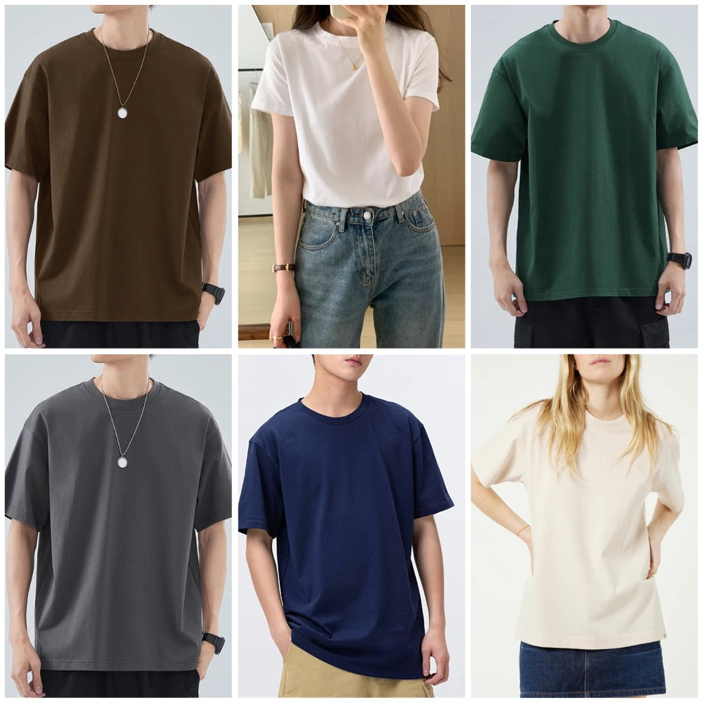 Atasan Kaos Pria/Unisex Lengan Pendek (IMP12 PLAIN BASIC TEE)