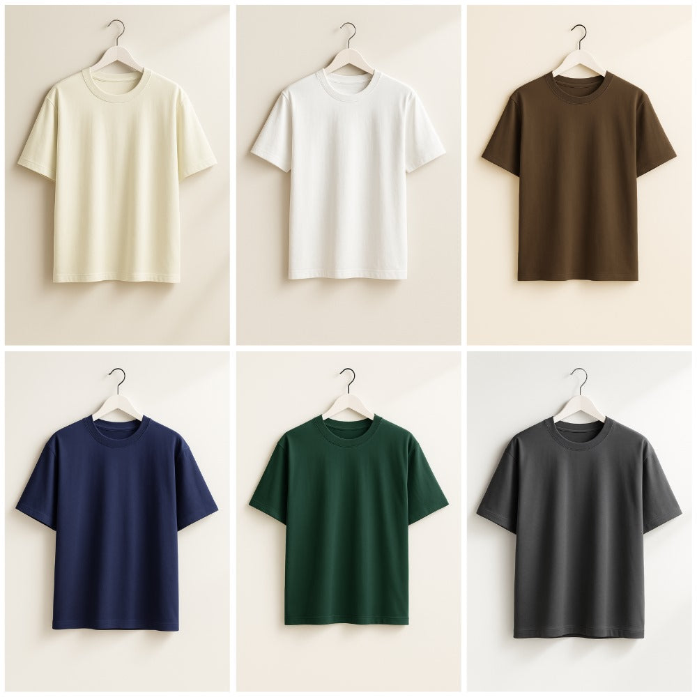Atasan Kaos Pria/Unisex Lengan Pendek (IMP12 PLAIN BASIC TEE)