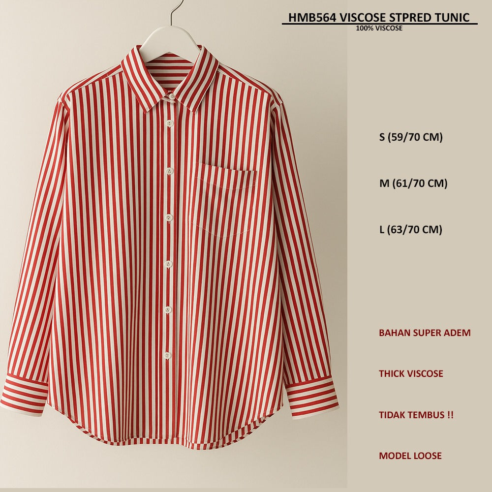 Kemeja Wanita Lengan Panjang Thick Viscose (HMB564 VISCOSE TUNIC)