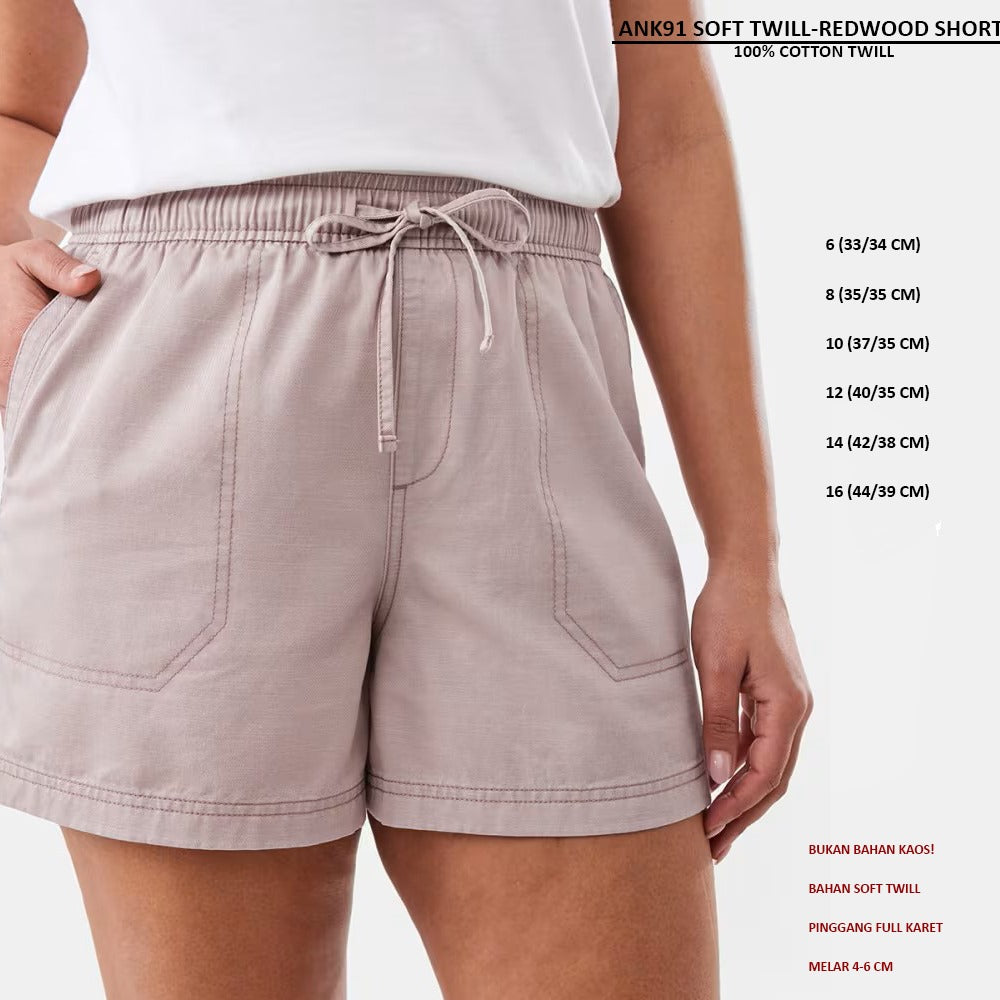 Celana Pendek Wanita Soft Twill (ANK91 SOFT TWILL SHORT)