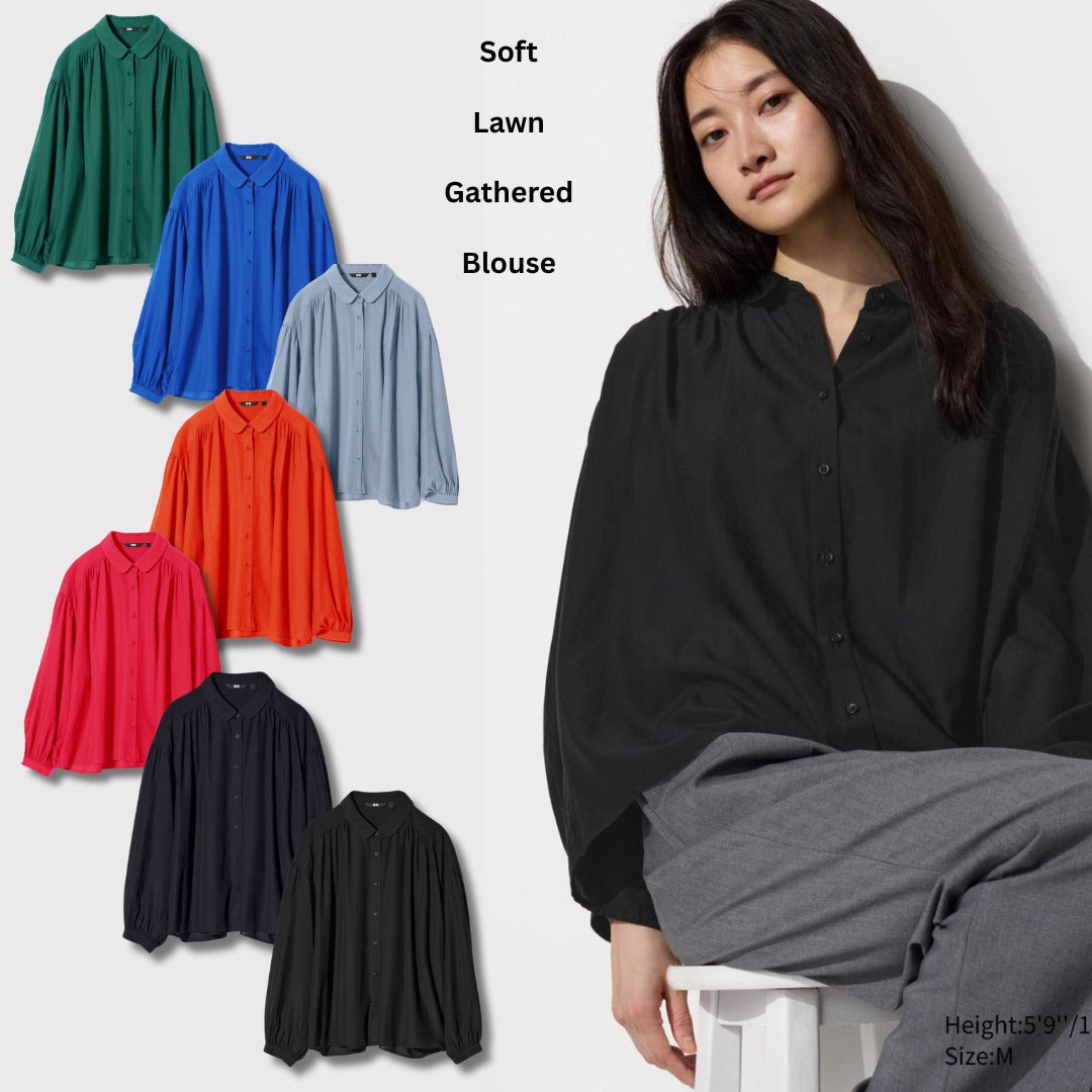 Blouse Wanita Wanita Flowy (UNQ454 SOFT GATHERED BLOUSE)