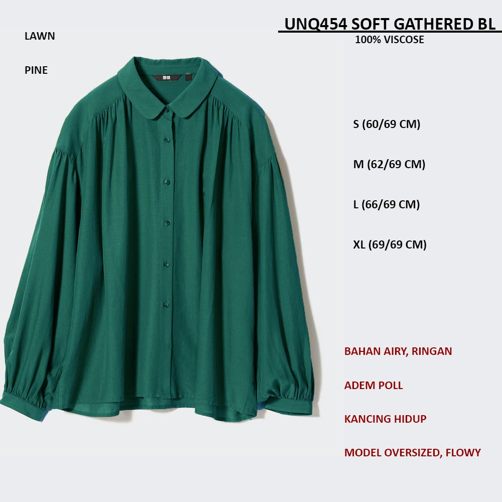 Blouse Wanita Wanita Flowy (UNQ454 SOFT GATHERED BLOUSE)