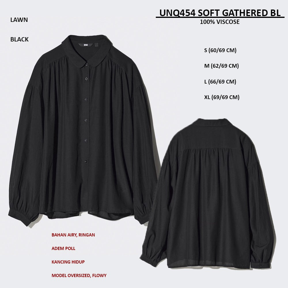 Blouse Wanita Wanita Flowy (UNQ454 SOFT GATHERED BLOUSE)