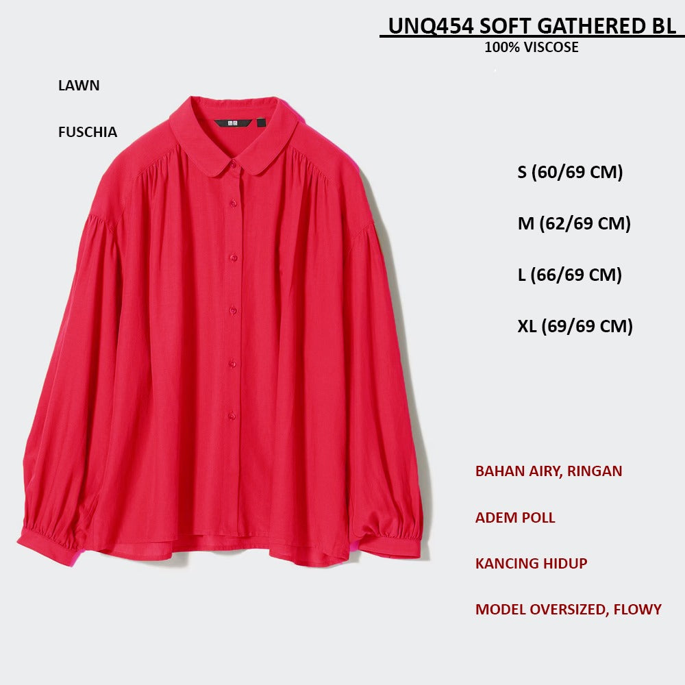 Blouse Wanita Wanita Flowy (UNQ454 SOFT GATHERED BLOUSE)