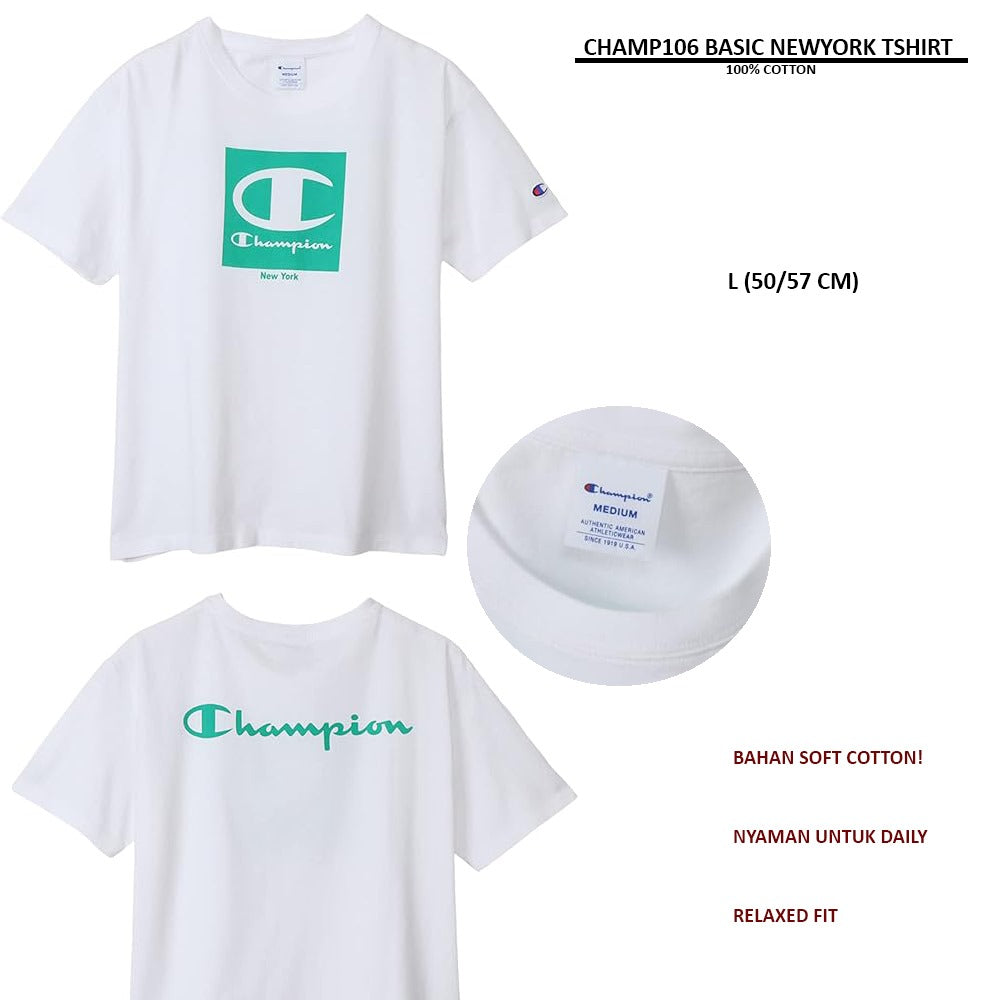 Atasan Kaos Wanita Lengan Pendek Soft Cotton (CHAMP106 BASIC TSHIRT)