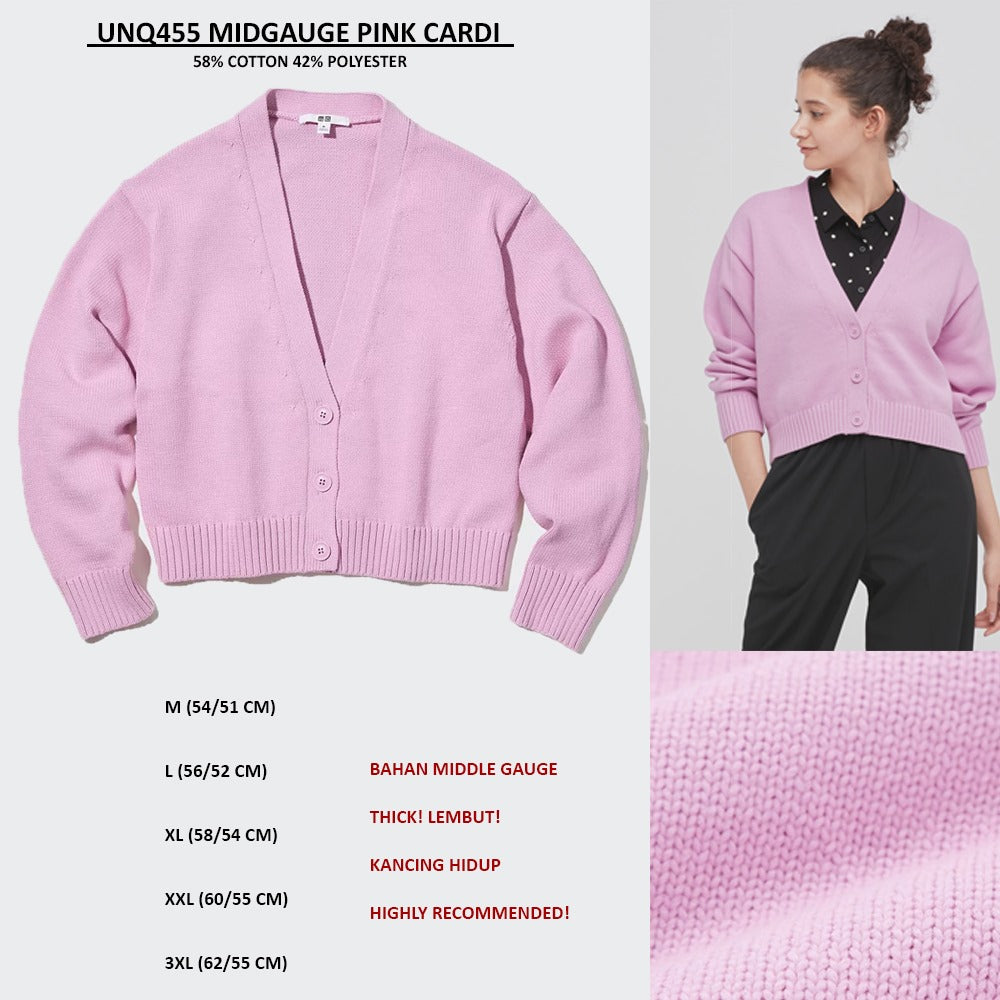 Cardigan Wanita Lengan Panjang (UNQ455 MIDGAUGE CARDI)