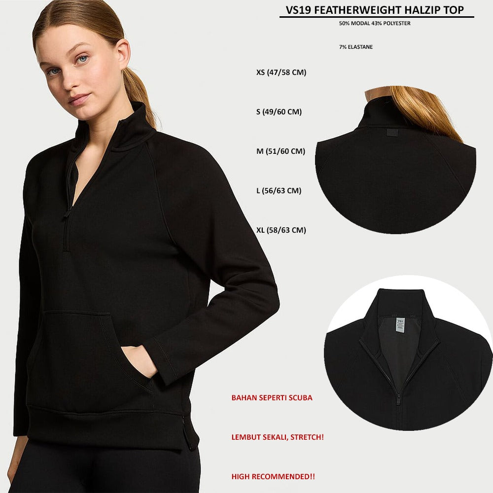Atasan Wanita Lengan Panjang (VS19 FEATHER WEIGHT HALZIP TOP)