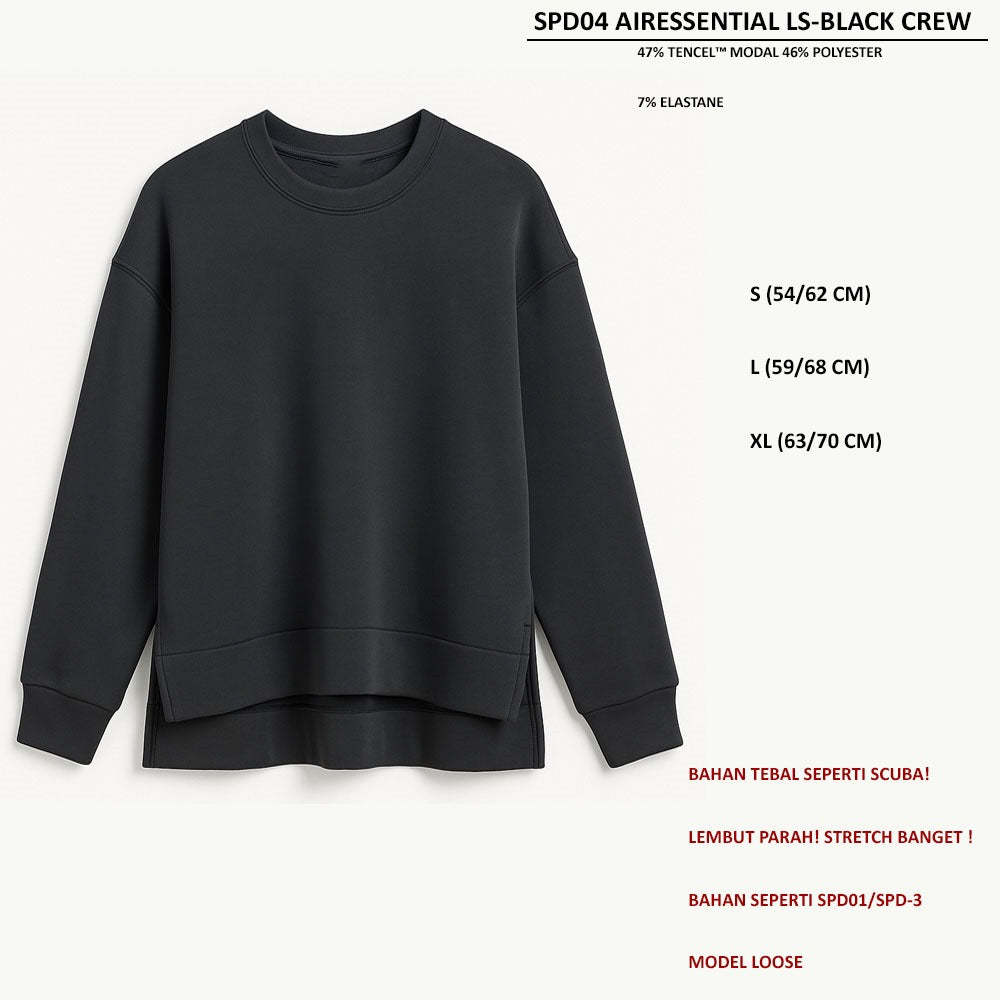 Sweater Wanita Lengan Panjang (SPD04 AIRESSENTIAL LOOSE CREW)