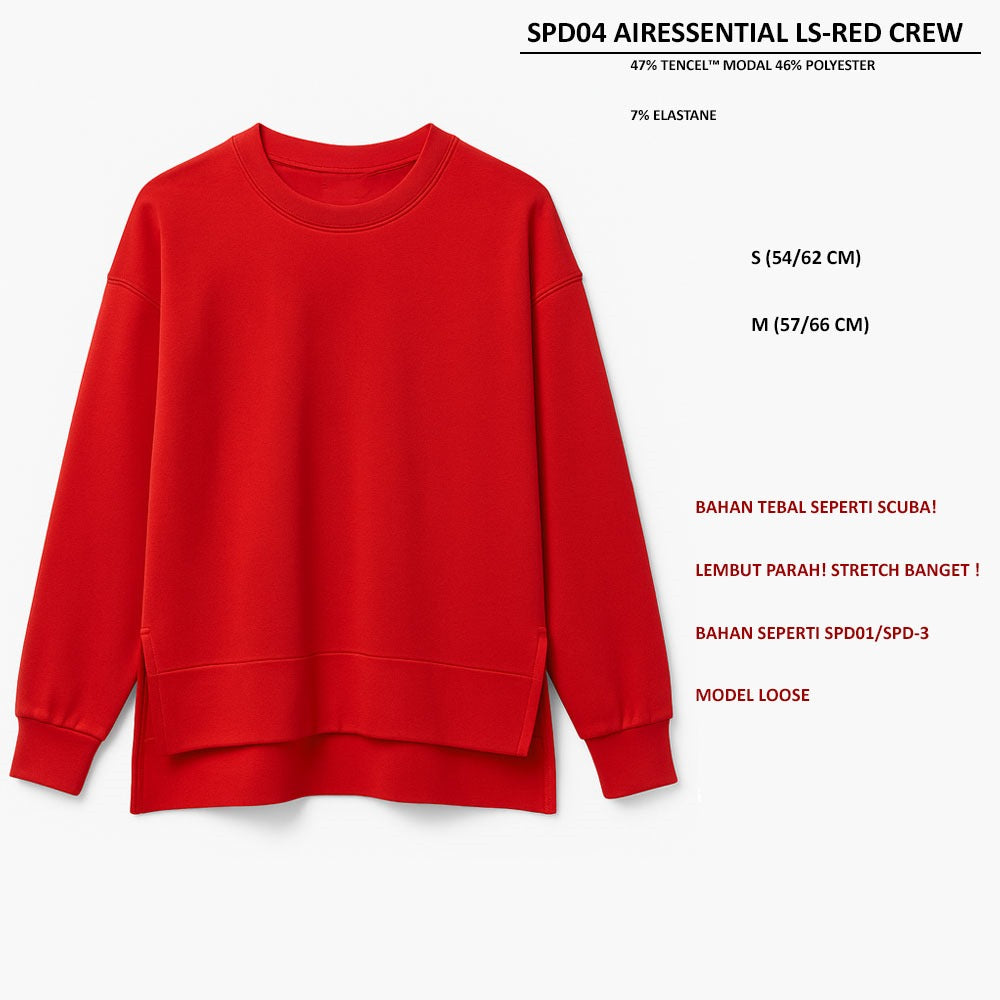 Sweater Wanita Lengan Panjang (SPD04 AIRESSENTIAL LOOSE CREW)