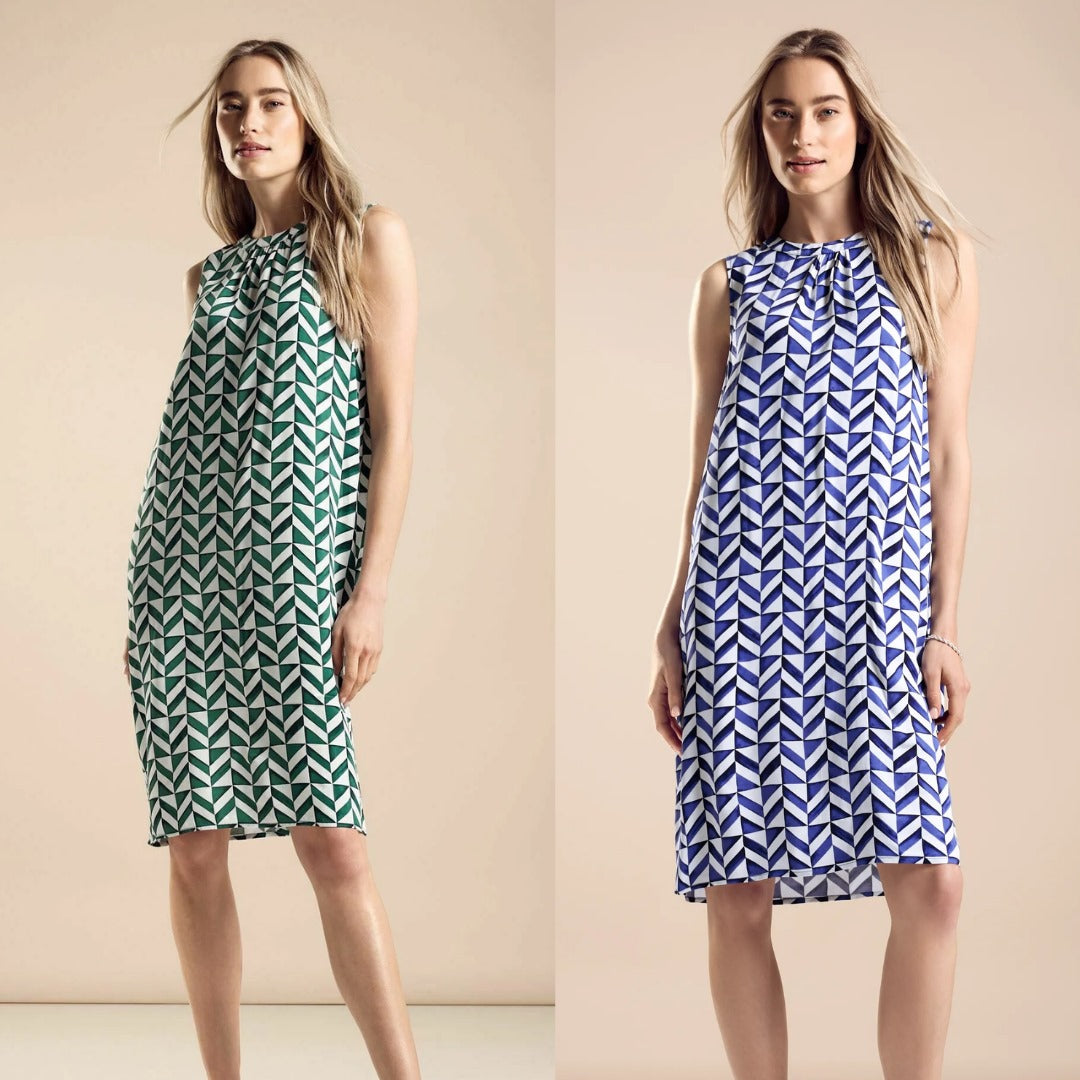 Dress Midi Wanita Tanpa Lengan (SRO06 SLEEVELESS PRINT DRESS)